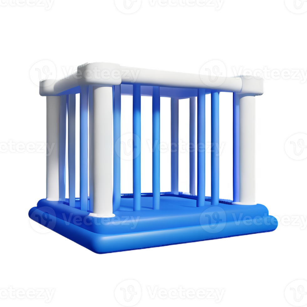 jail 3d rendering icon illustration png