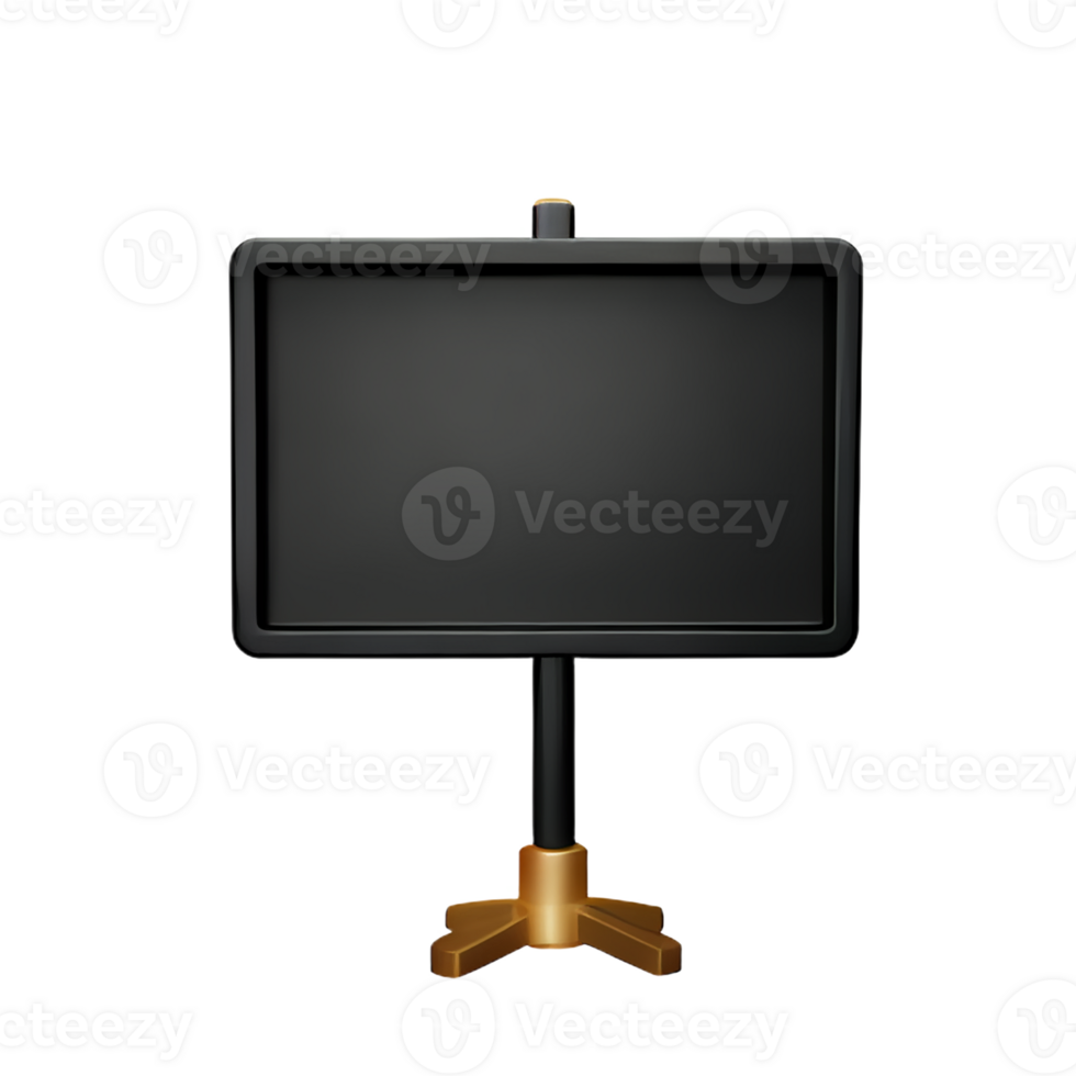 blackboard 3d rendering icon illustration png