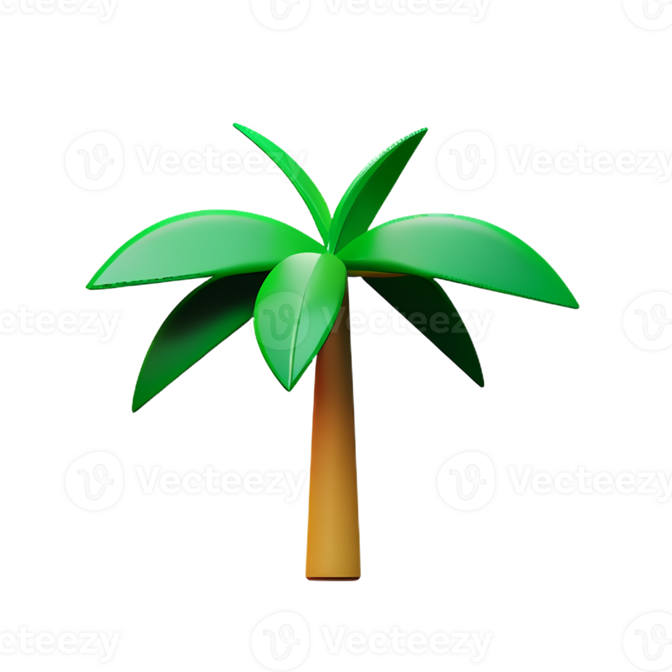 banana tree 3d rendering icon illustration png