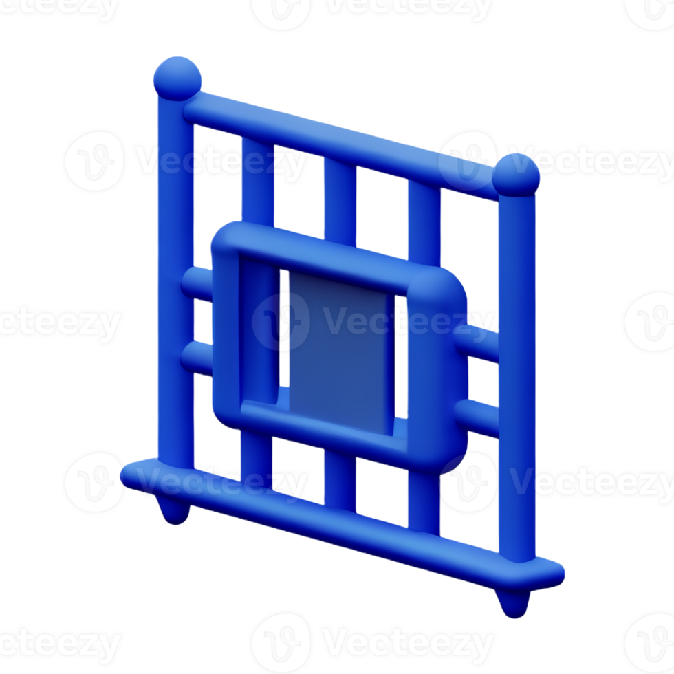 jail 3d rendering icon illustration png