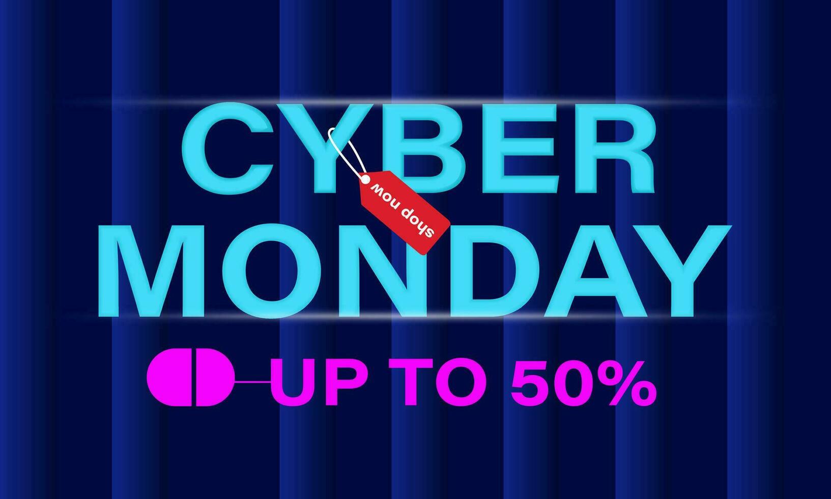 Cyber Monday deals Sale banner template design. Cyber Monday sale up vector