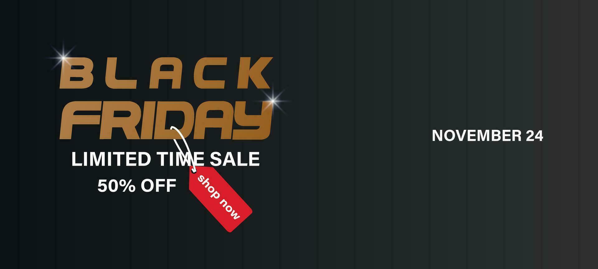 Black Friday. Black Friday deals .Banner, poster, logo golden color on dark background. vector