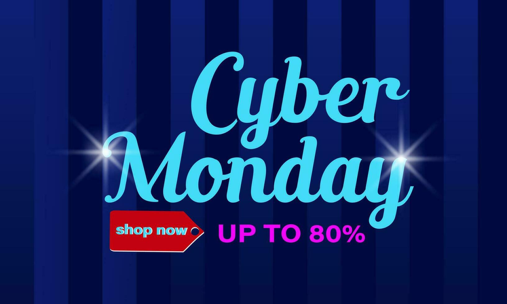 Cyber Monday deals Sale banner template design. Cyber Monday sale up. vector