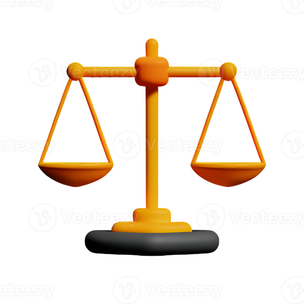 Gerechtigkeit 3d Rendern Symbol Illustration png