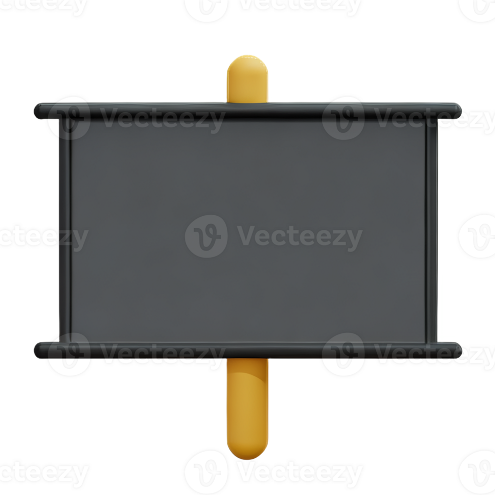 blackboard 3d rendering icon illustration png