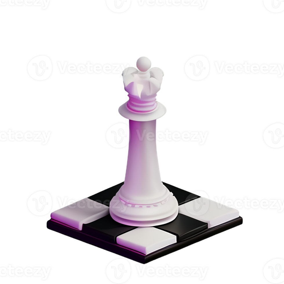 chess pieces 3d rendering icon illustration png