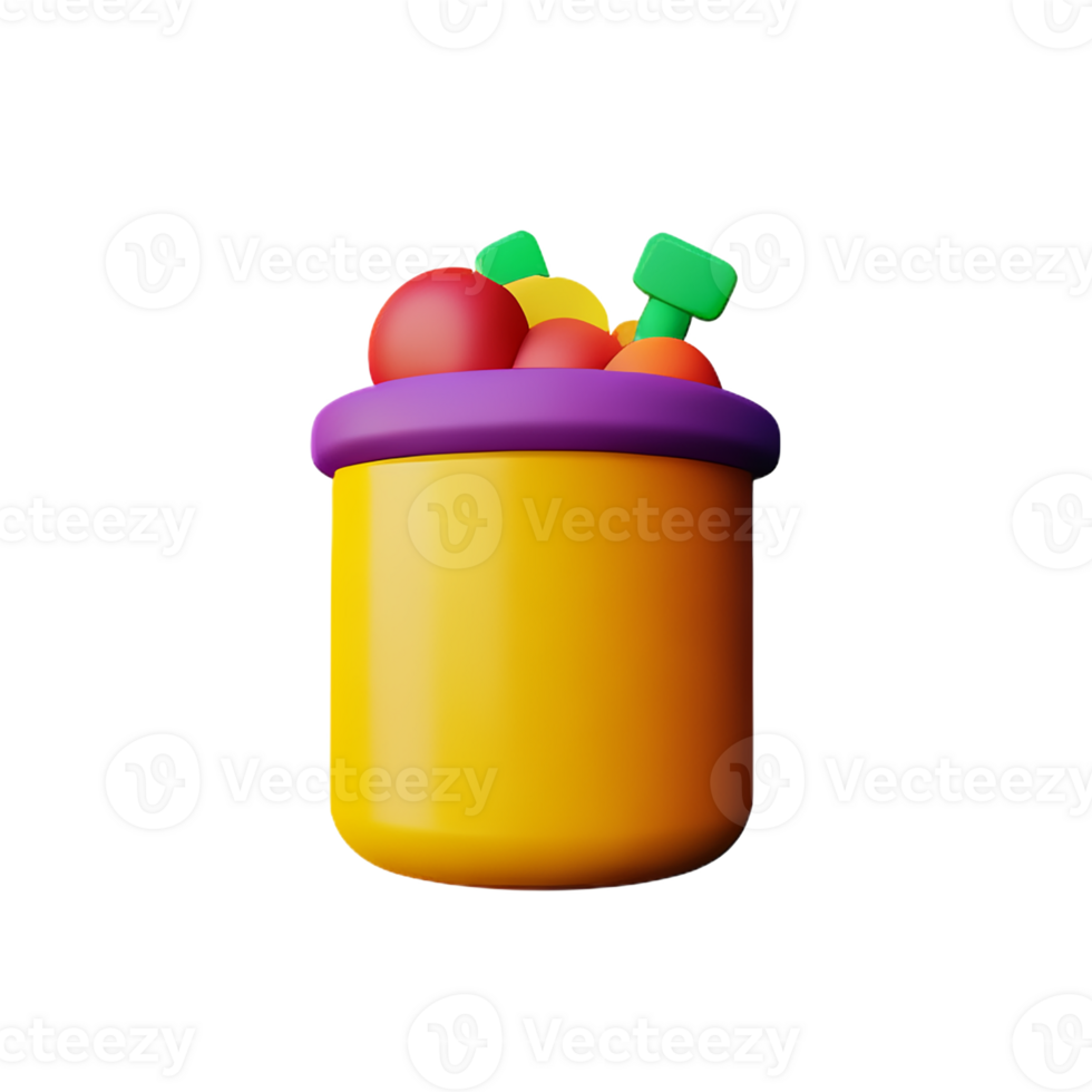 snacks 3d rendering icon illustration png