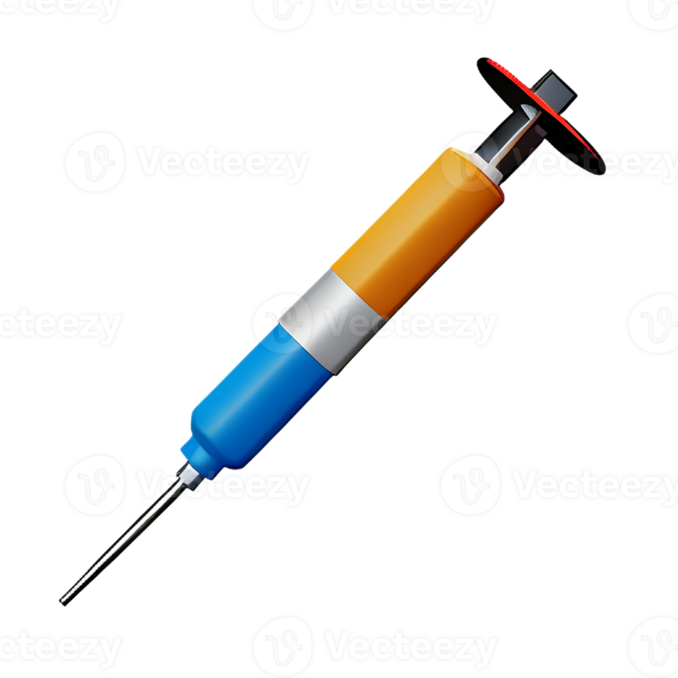 syringe 3d rendering icon illustration png