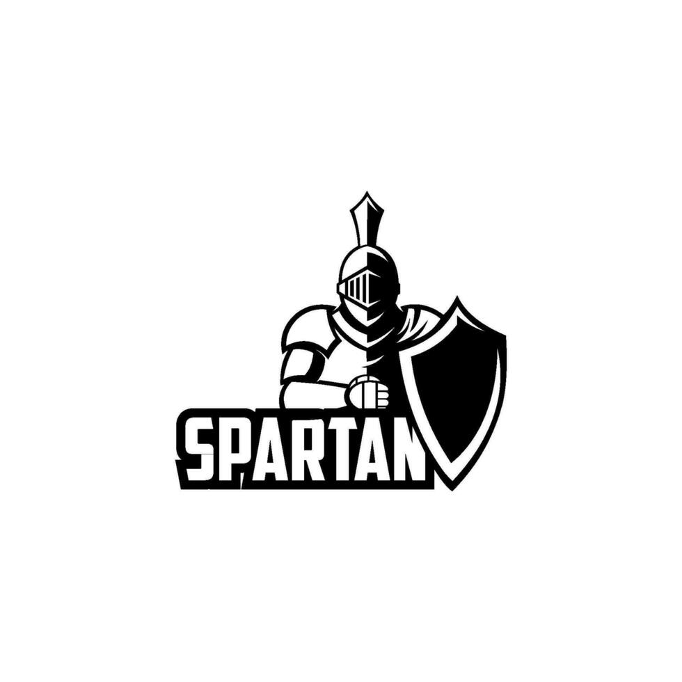 moderno espartano guerrero vector logo