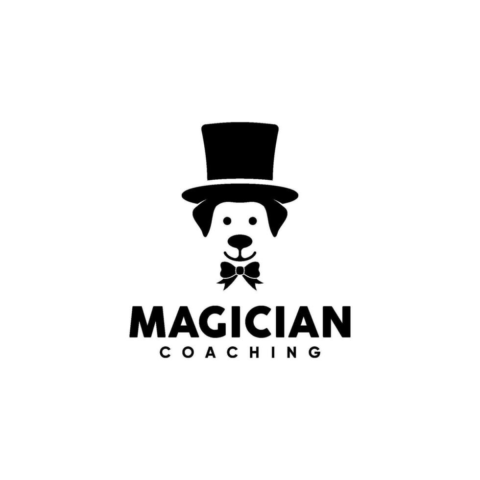 MODERN PUPPY MAGICIAN VECTOR LOGO