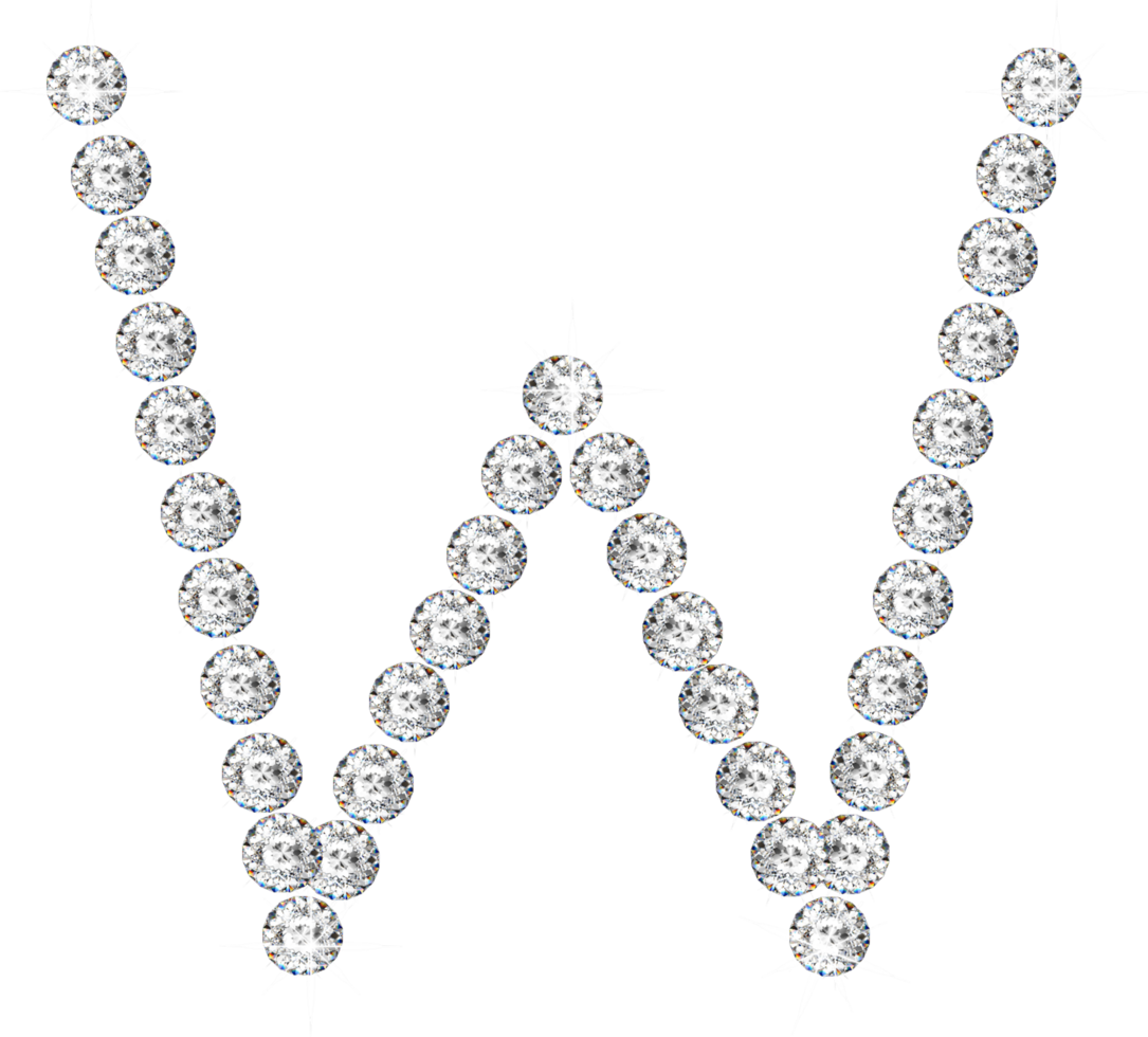Diamond bling alphabet png