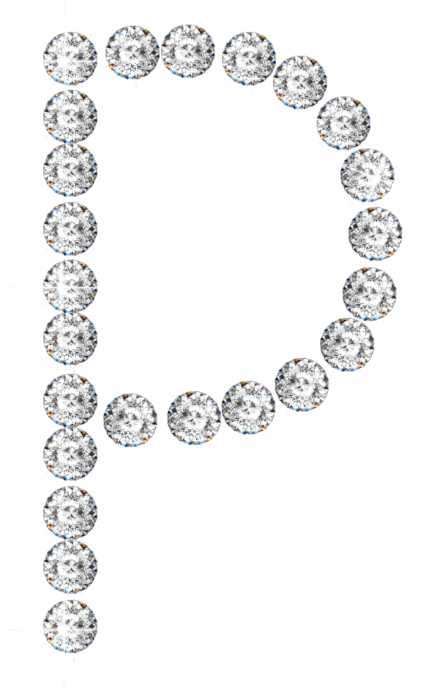 Diamond bling alphabet png