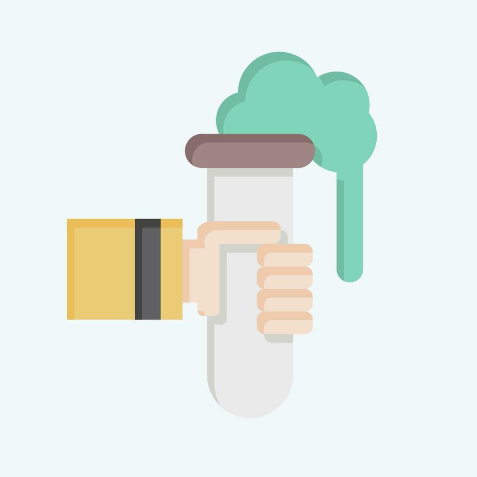 Icon Biochemical Research. related to Biochemistry symbol. flat style. simple design editable. simple illustration vector