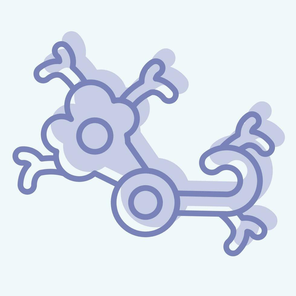 Icon Nerve. related to Body Ache symbol. two tone style. simple design editable. simple illustration vector