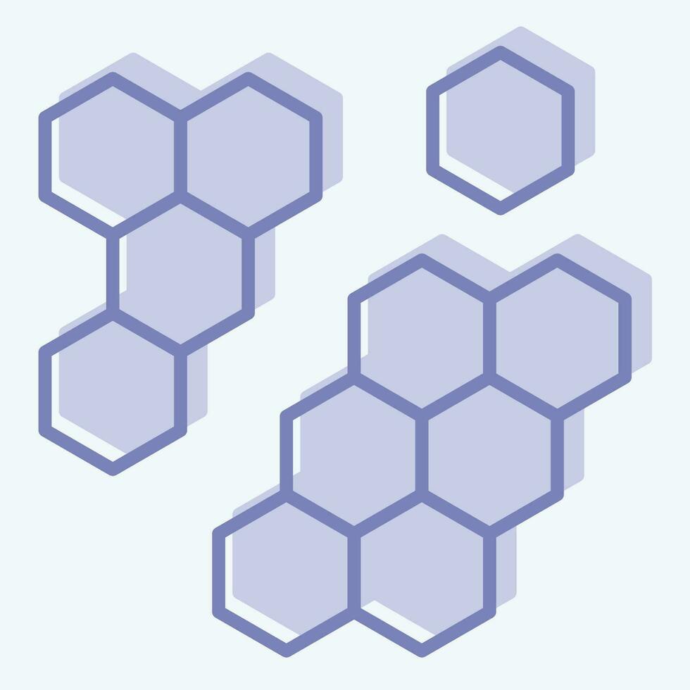 Icon Molecular. related to Biochemistry symbol. two tone style. simple design editable. simple illustration vector