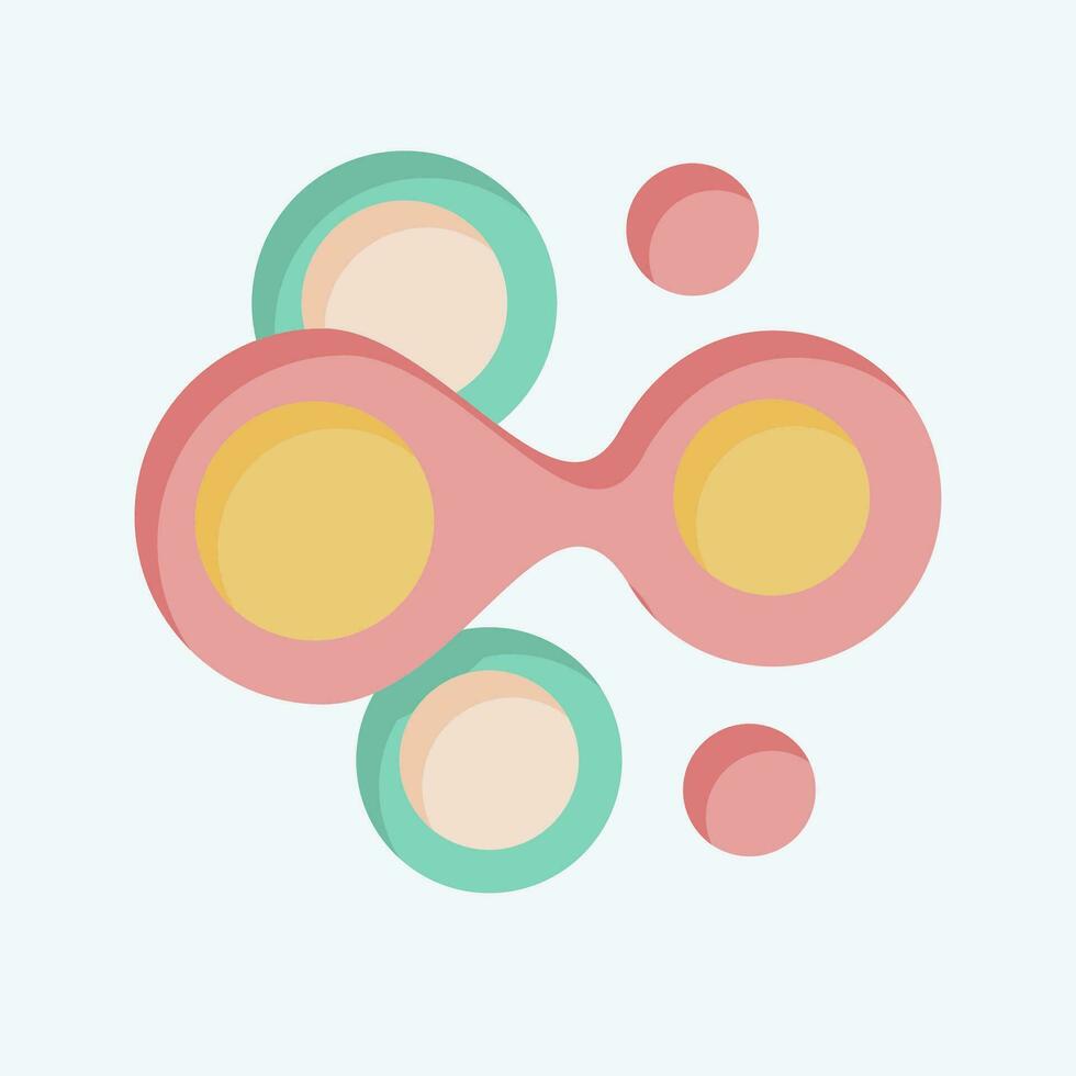 Icon Cells. related to Biochemistry symbol. flat style. simple design editable. simple illustration vector