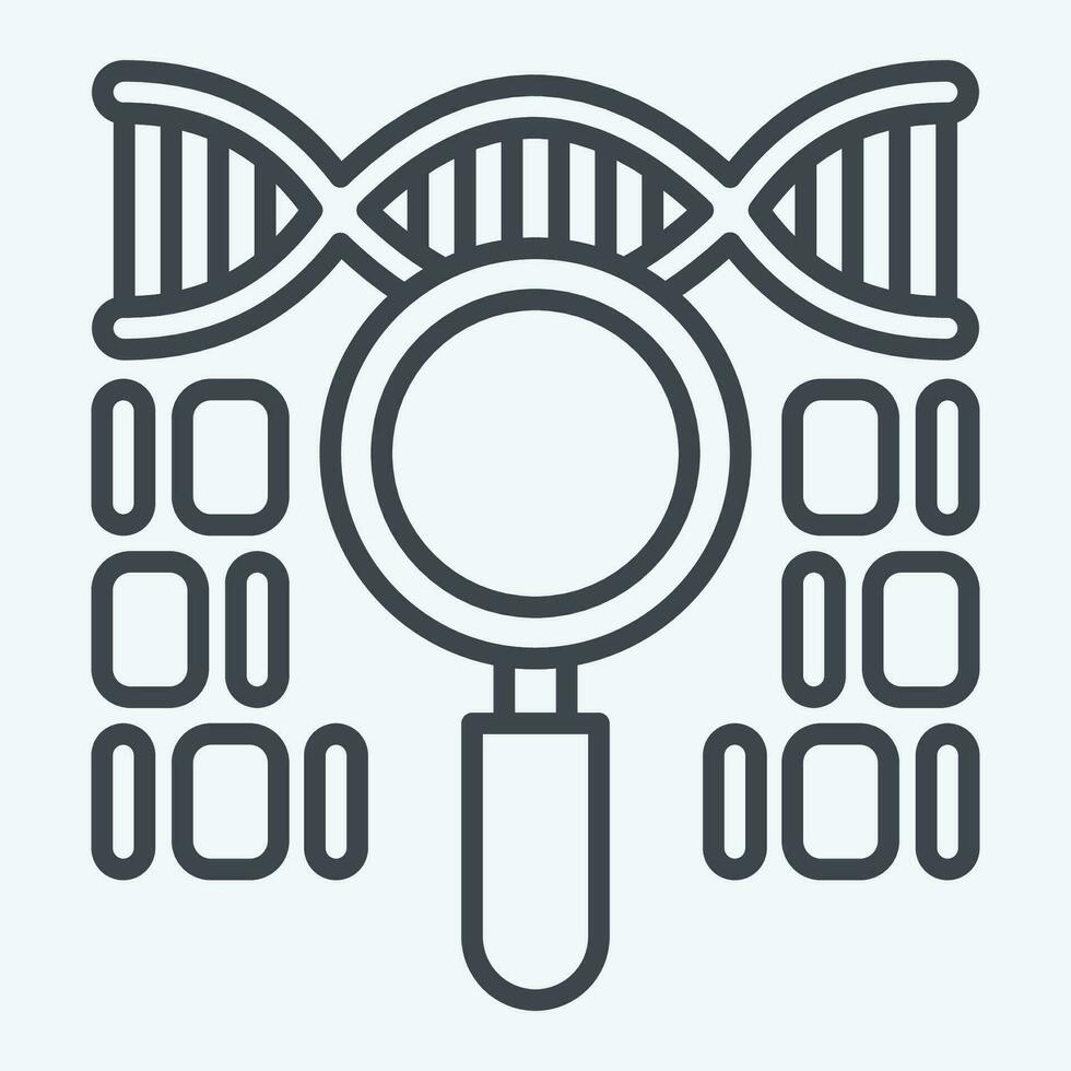 Icon Genetic Code. related to Biochemistry symbol. line style. simple design editable. simple illustration vector