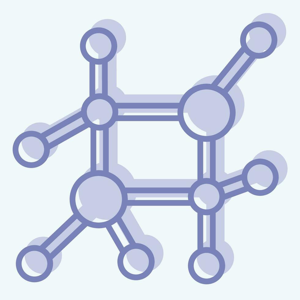 Icon Nano Technology. related to Biochemistry symbol. two tone style. simple design editable. simple illustration vector