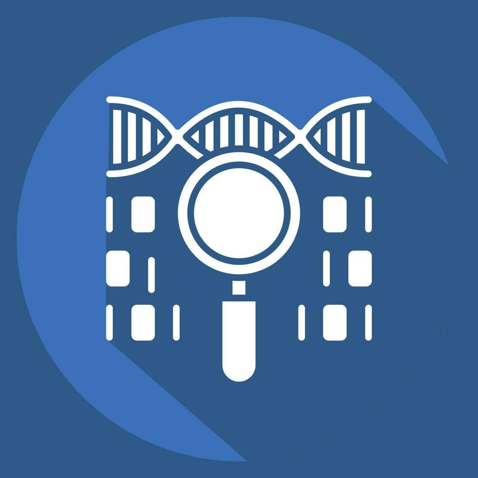 Icon Genetic Code. related to Biochemistry symbol. long shadow style. simple design editable. simple illustration vector