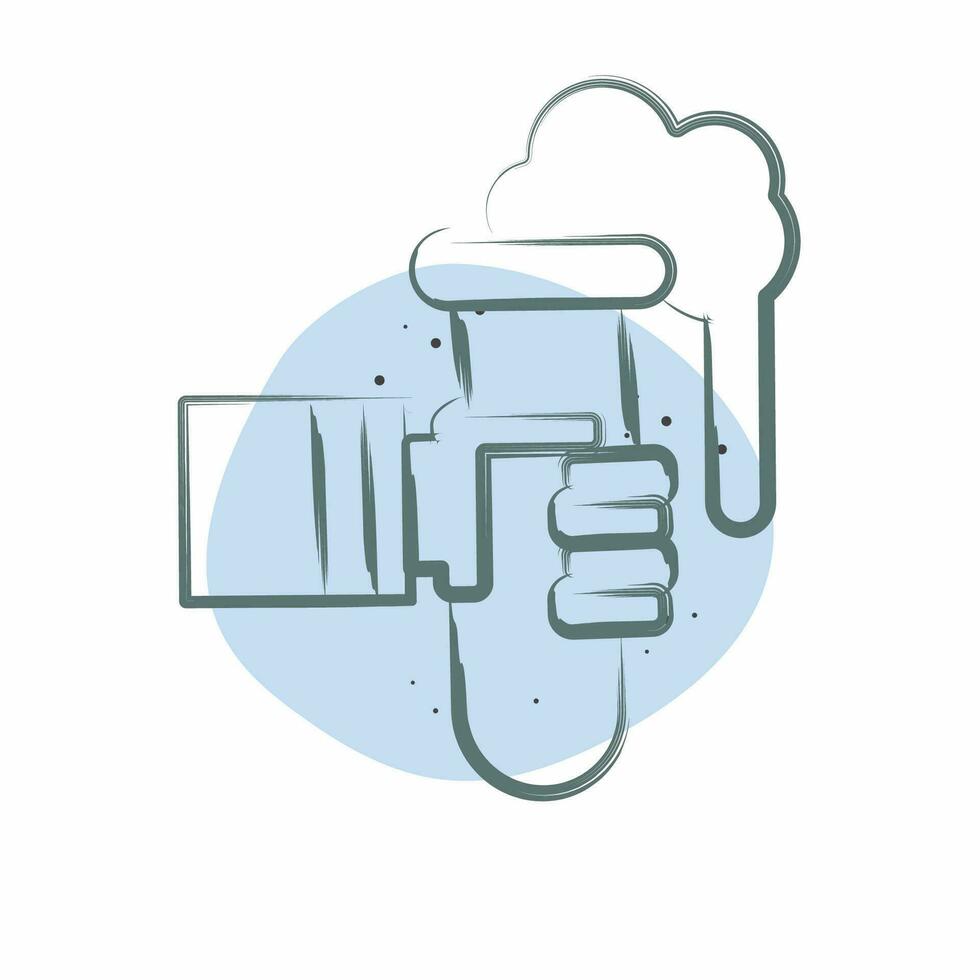 Icon Biochemical Research. related to Biochemistry symbol. Color Spot Style. simple design editable. simple illustration vector