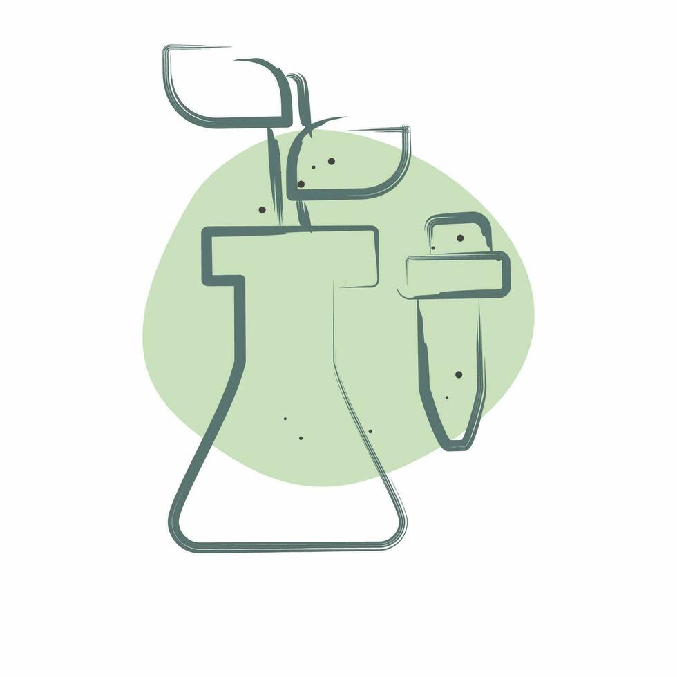 Icon Bio Technology. related to Biochemistry symbol. Color Spot Style. simple design editable. simple illustration vector