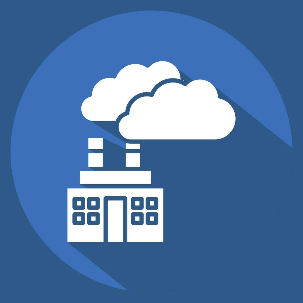 Icon Carbon Dioxide. related to Biochemistry symbol. long shadow style. simple design editable. simple illustration vector