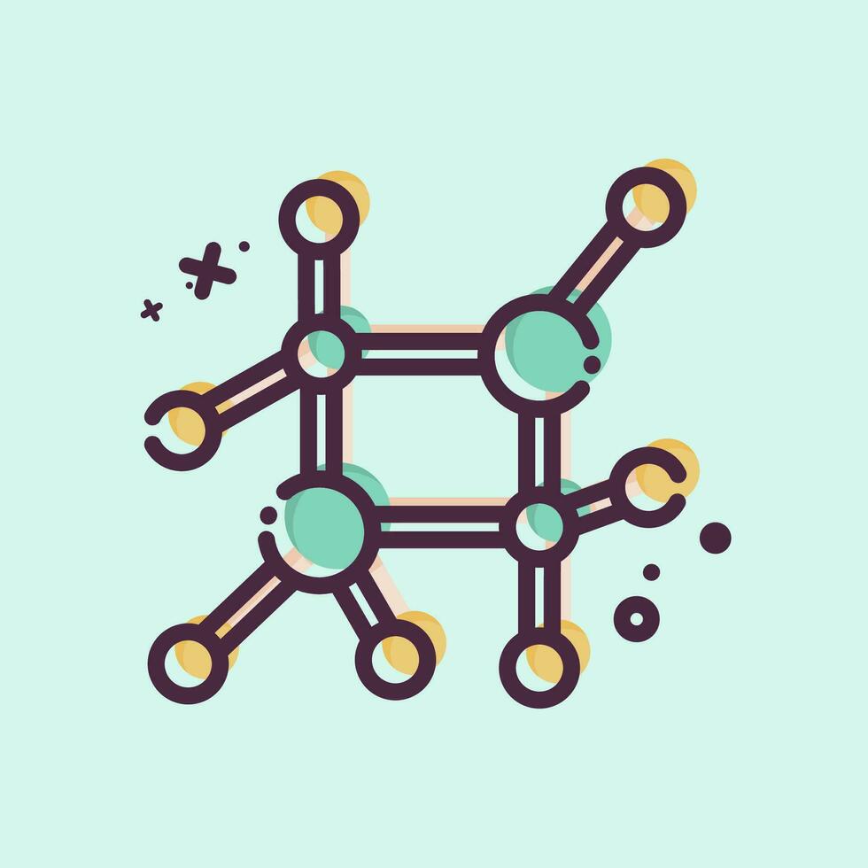 Icon Nano Technology. related to Biochemistry symbol. MBE style. simple design editable. simple illustration vector