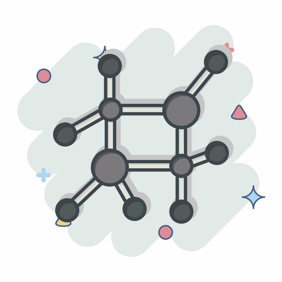 Icon Nano Technology. related to Biochemistry symbol. comic style. simple design editable. simple illustration vector