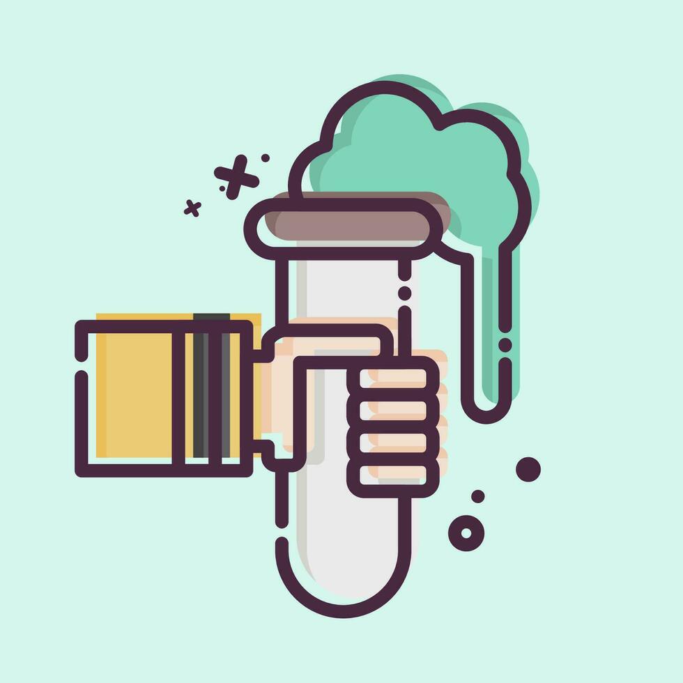 Icon Biochemical Research. related to Biochemistry symbol. MBE style. simple design editable. simple illustration vector