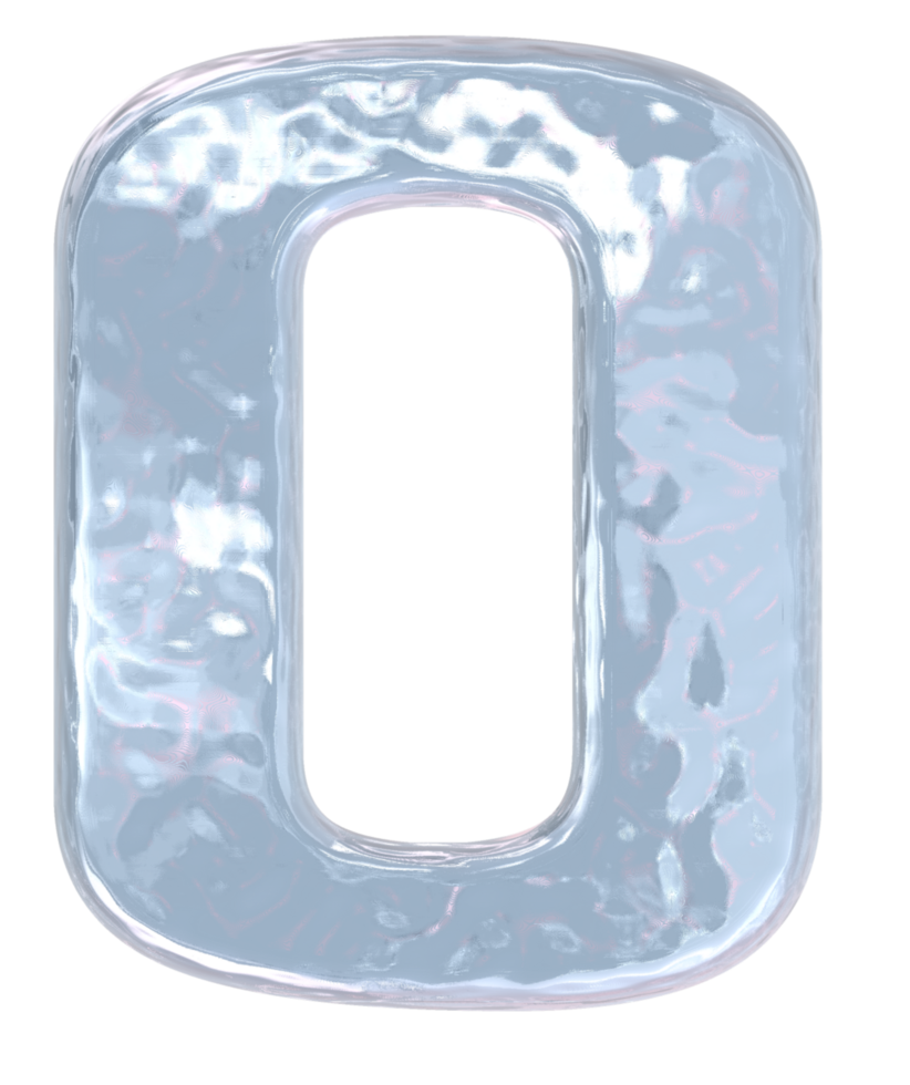 Blue ice alphabet png