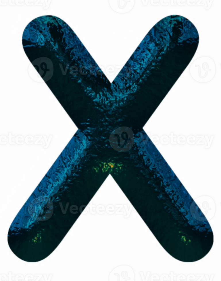 Black with blue shine alphabet png