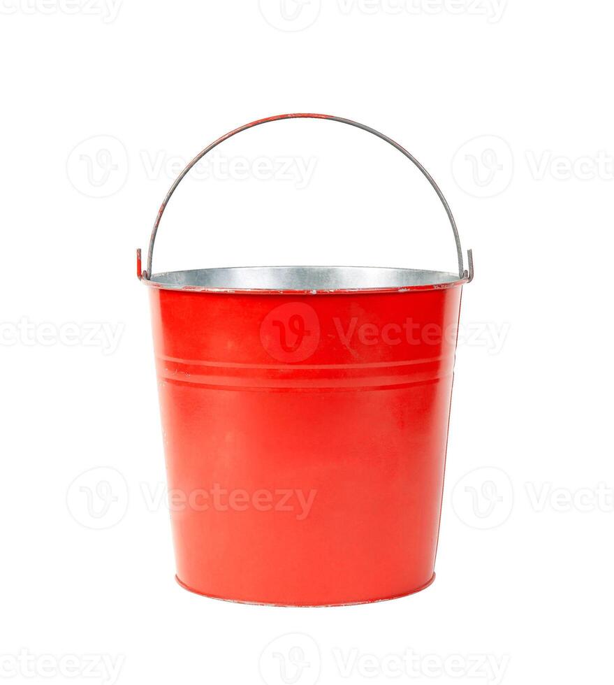 Red Bucket, Isolated on white background 29437188 Stock Photo at Vecteezy