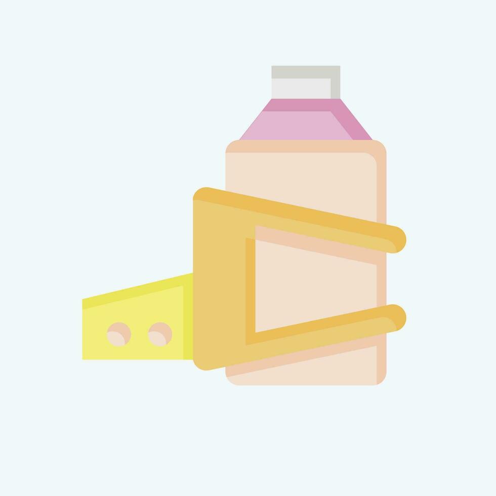 Icon Bottle Cage Holder related to Bicycle symbol. flat style. simple design editable. simple illustration vector