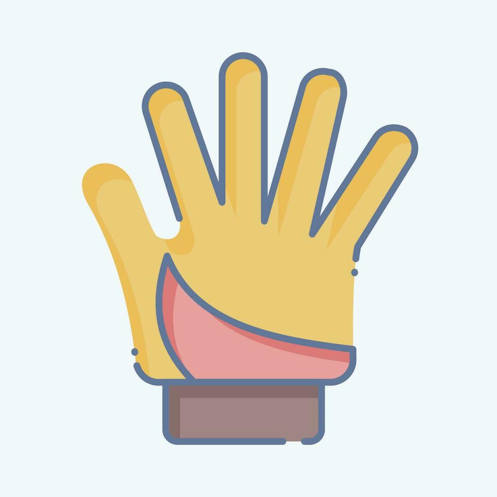 Icon Glove related to Bicycle symbol. doodle style. simple design editable. simple illustration vector