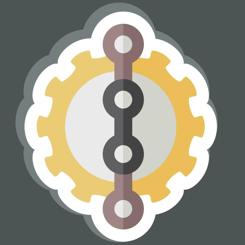 Sticker Chain related to Bicycle symbol. simple design editable. simple illustration vector