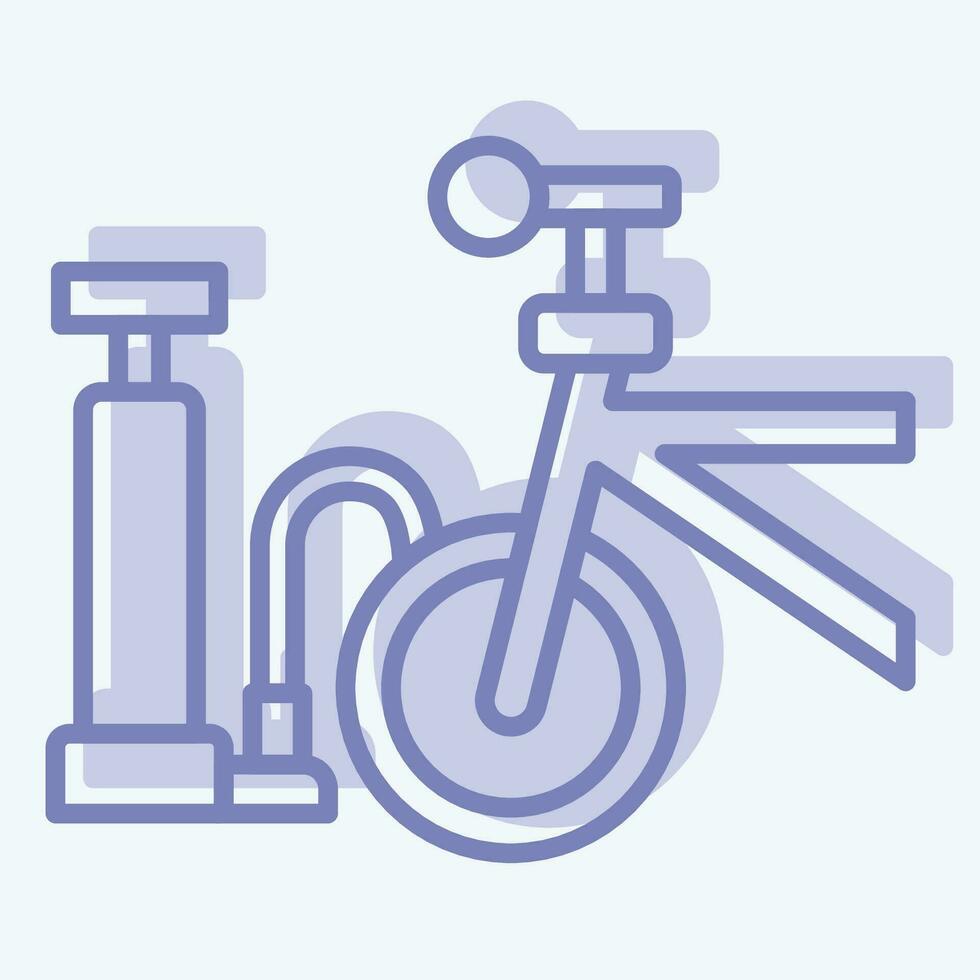 Icon Air Pump related to Bicycle symbol. two tone style. simple design editable. simple illustration vector