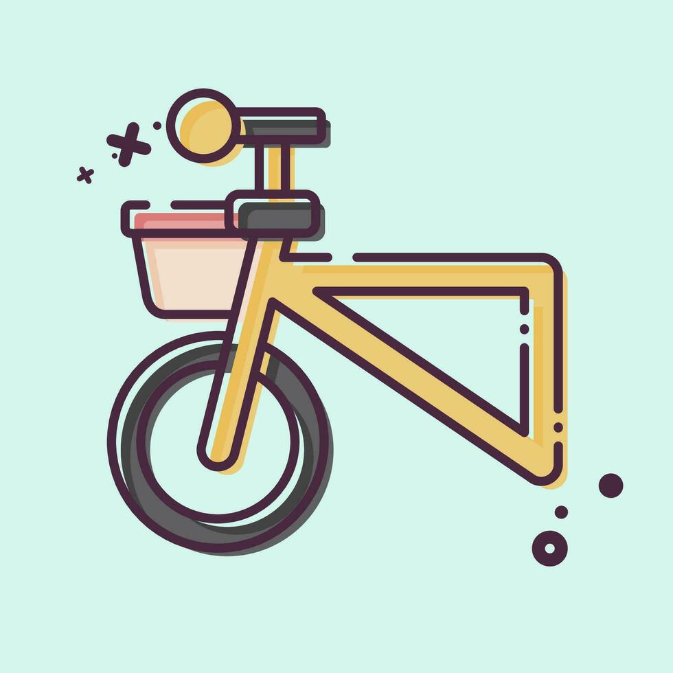 Icon Basket related to Bicycle symbol. MBE style. simple design editable. simple illustration vector