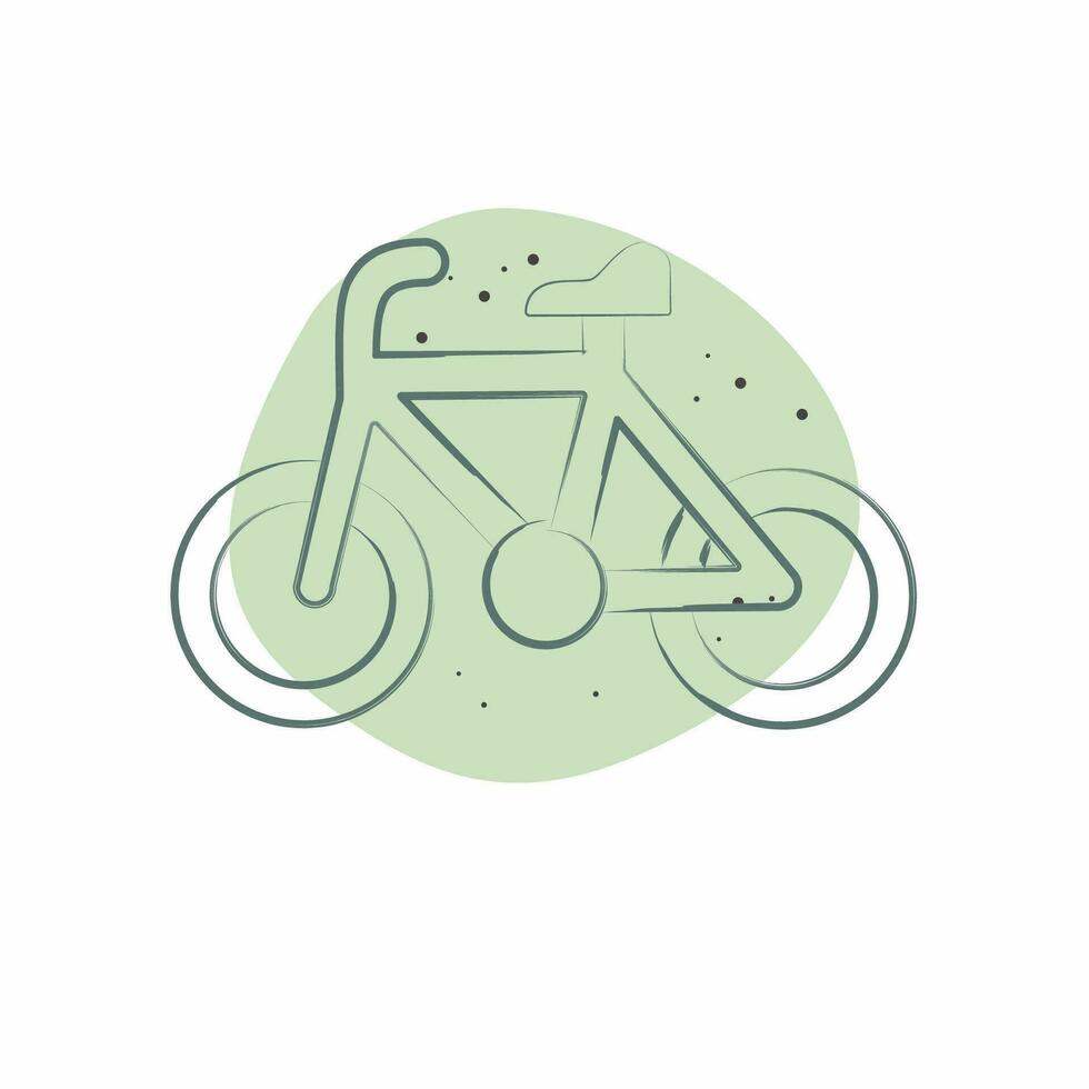 Icon Bike related to Bicycle symbol. Color Spot Style. simple design editable. simple illustration vector