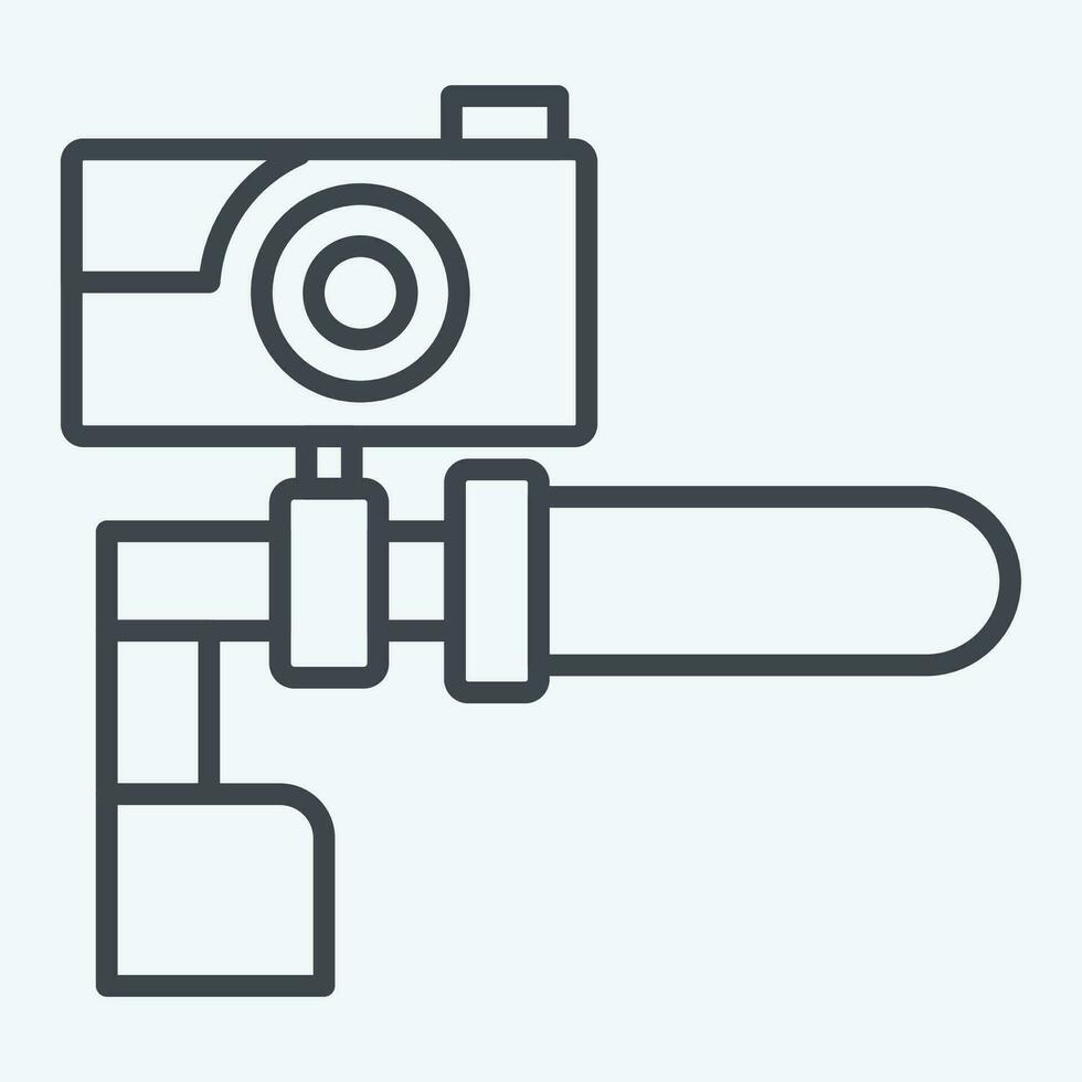 icono cámara relacionado a bicicleta símbolo. línea estilo. sencillo diseño editable. sencillo ilustración vector