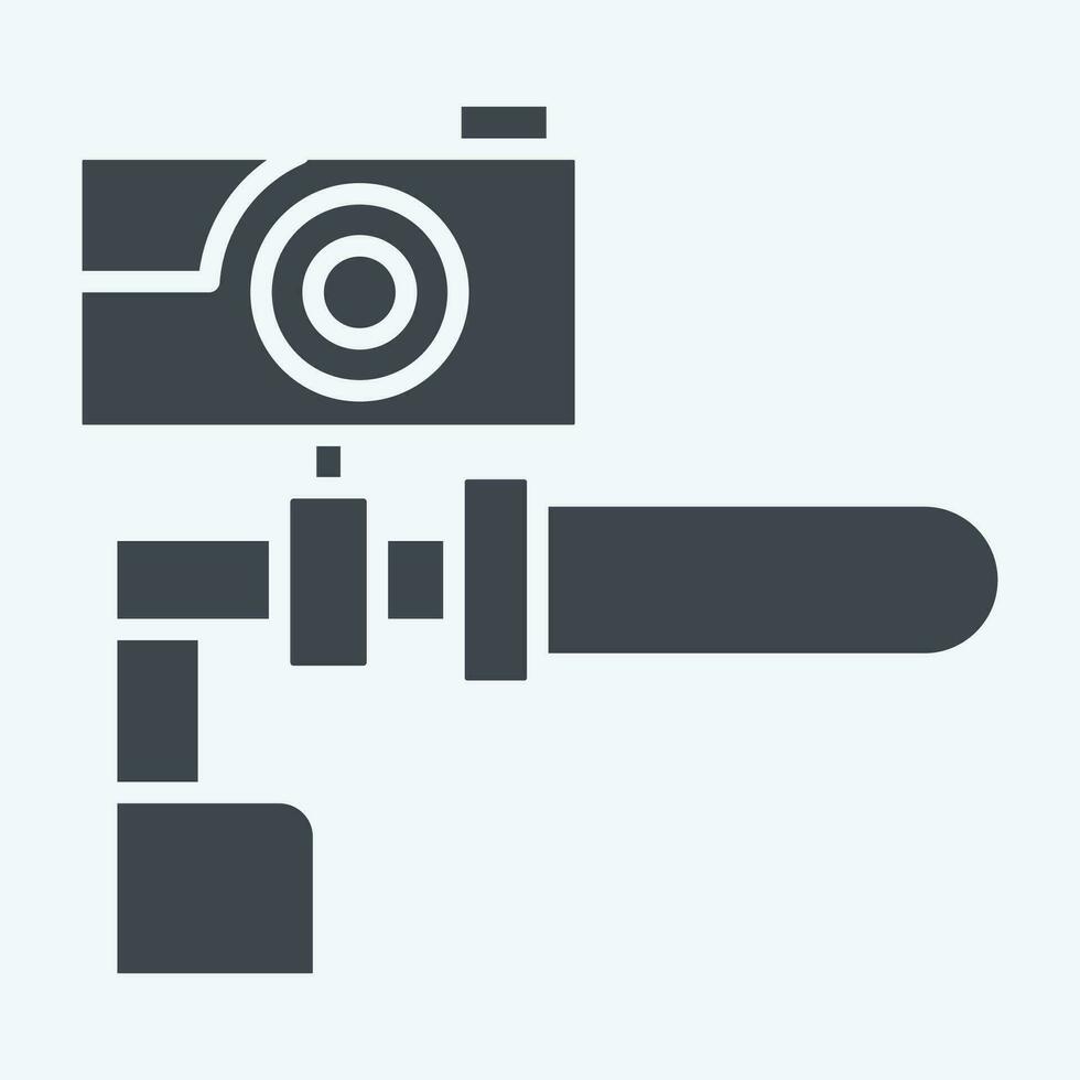 Icon Camera related to Bicycle symbol. glyph style. simple design editable. simple illustration vector