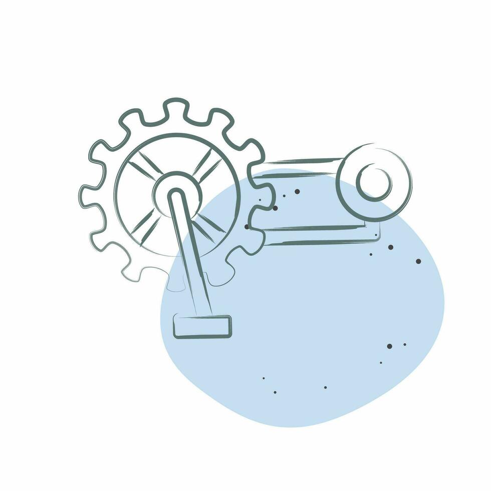 Icon Gear related to Bicycle symbol. Color Spot Style. simple design editable. simple illustration vector