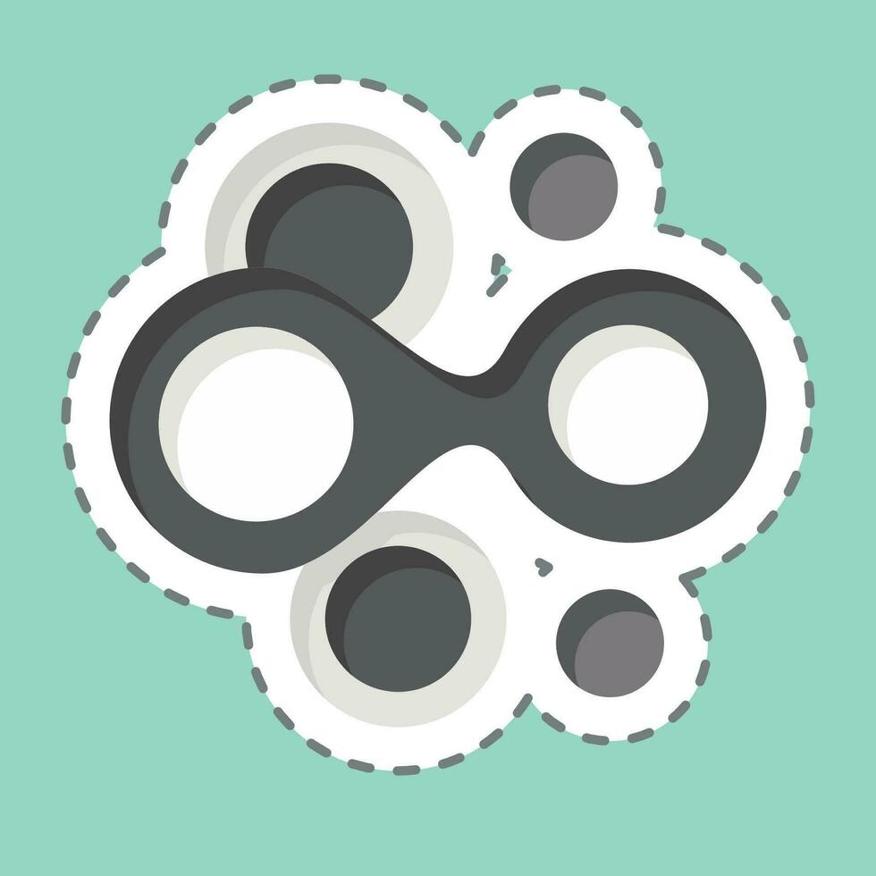 Sticker line cut Cells. related to Biochemistry symbol. simple design editable. simple illustration vector