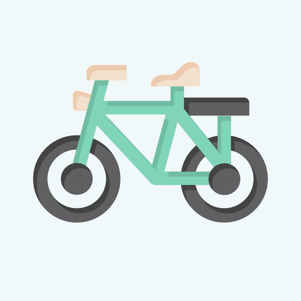 icono bicicleta relacionado a bicicleta símbolo. plano estilo. sencillo diseño editable. sencillo ilustración vector