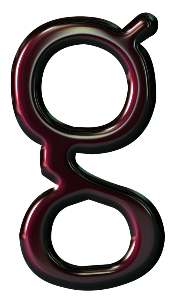 Glossy burgundy alphabet png