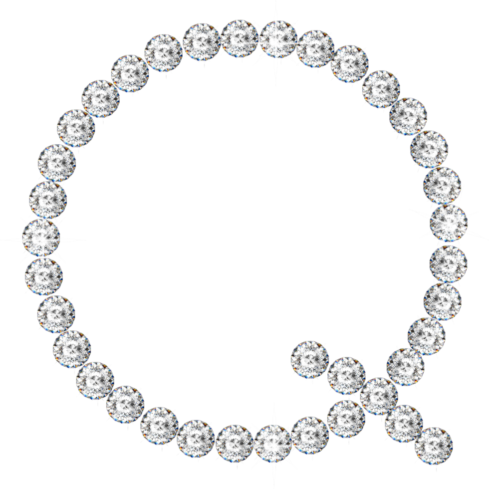 Diamond bling alphabet png