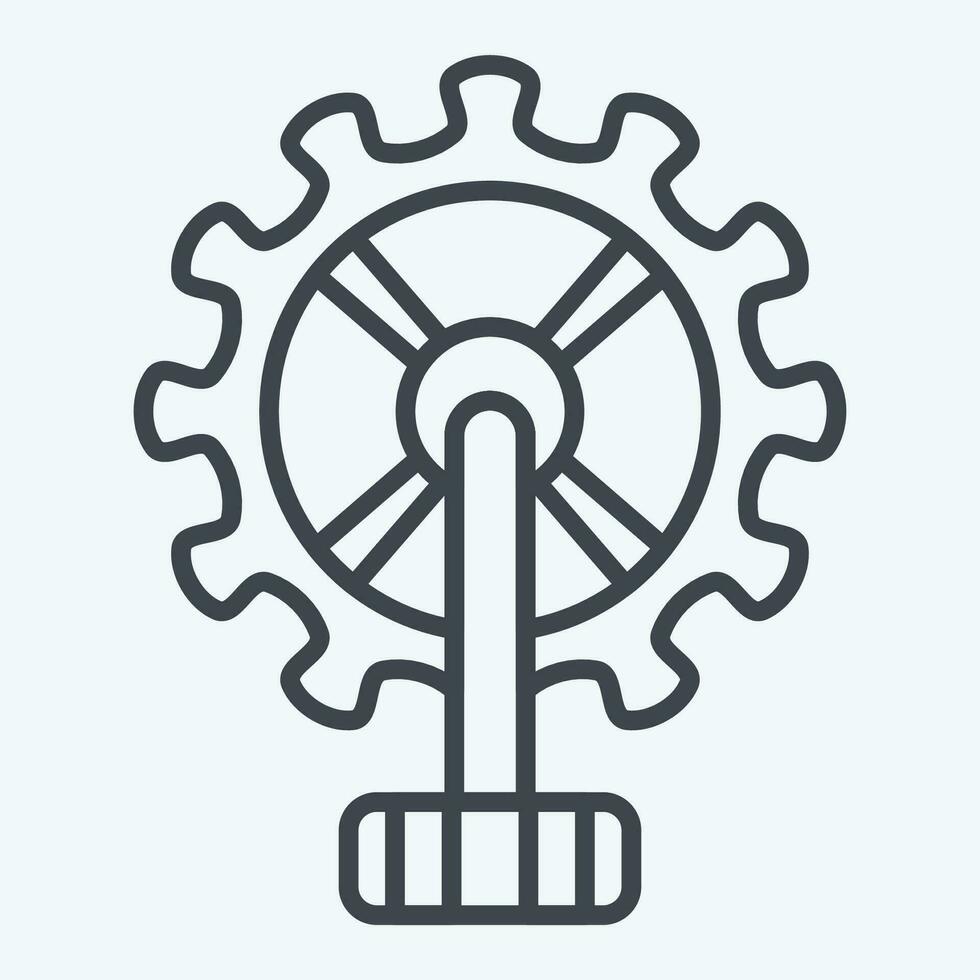 Icon Gear Wheel related to Bicycle symbol. line style. simple design editable. simple illustration vector