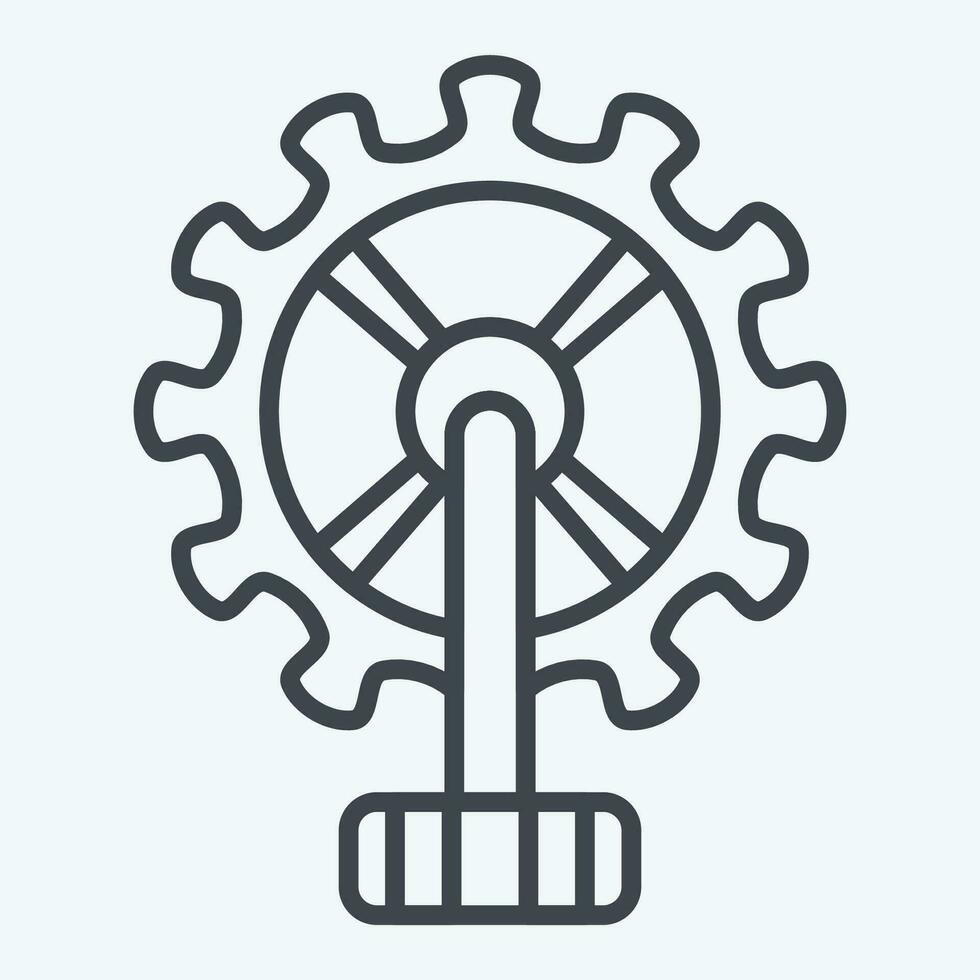 Icon Gear Wheel related to Bicycle symbol. line style. simple design editable. simple illustration vector