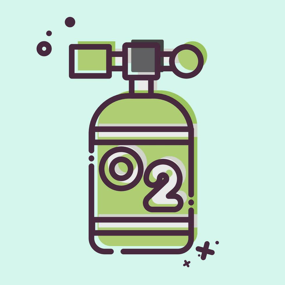 Icon Oxygen Tank. related to Biochemistry symbol. MBE style. simple design editable. simple illustration vector