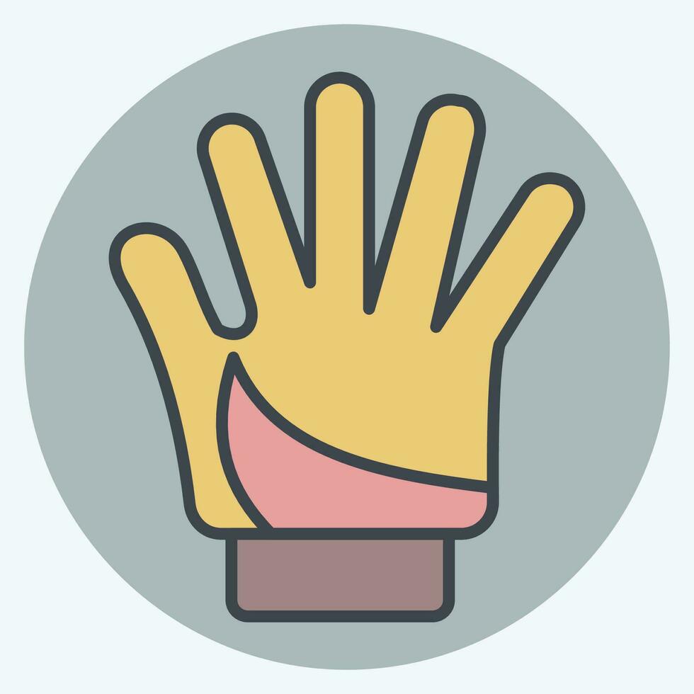 Icon Glove related to Bicycle symbol. color mate style. simple design editable. simple illustration vector