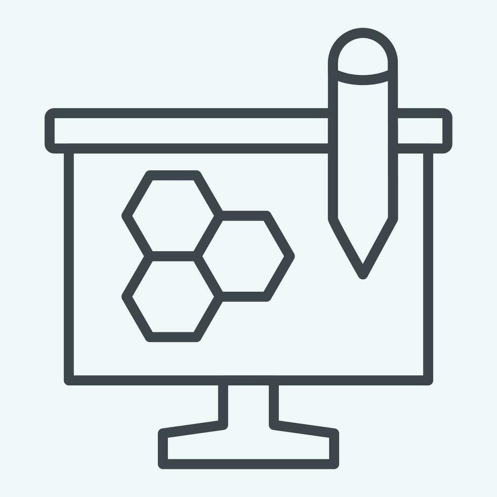 Icon Theory. related to Biochemistry symbol. line style. simple design editable. simple illustration vector